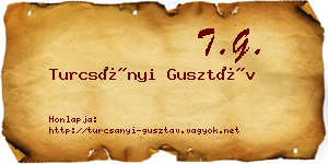 Turcsányi Gusztáv névjegykártya
