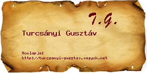 Turcsányi Gusztáv névjegykártya