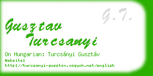 gusztav turcsanyi business card